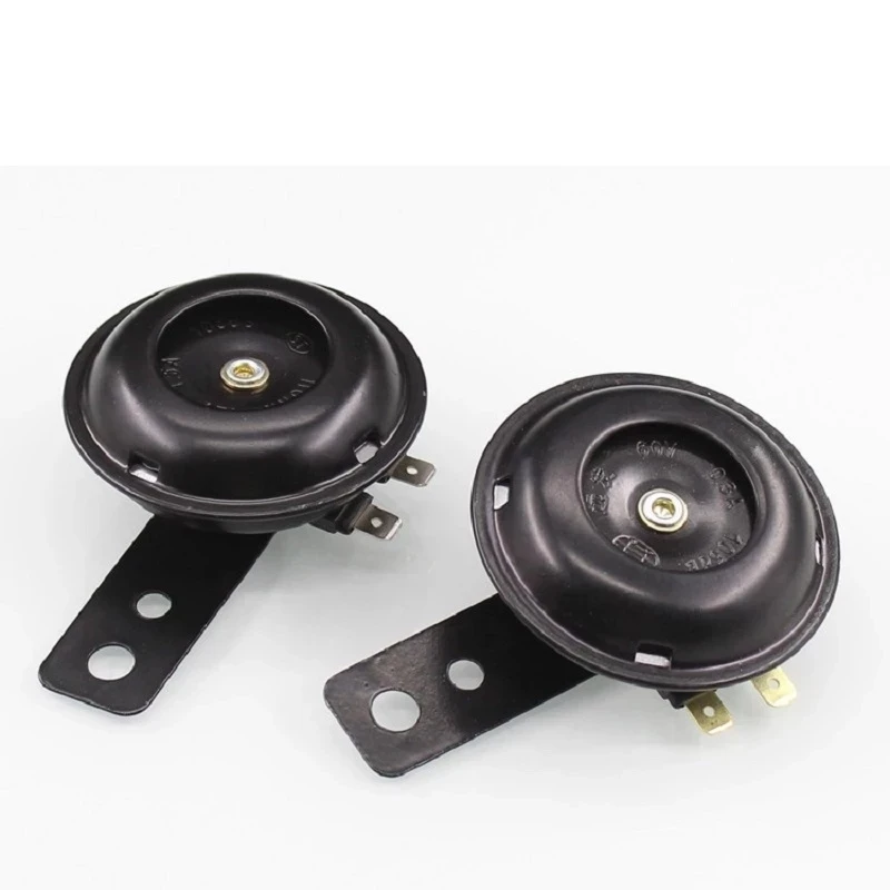 

General Motorcycle Electric Horn Kit Waterproof Round Speaker Loud Electric Horn Suitable for Bicycle Scooter 12V 48V 60V 105dB