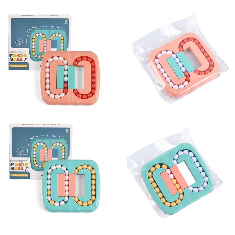 

85DE 1Set Brain Developmental 3D Puzzle Toy Bean Puzzles for Baby Toddlers Puzzle Cube Educational Beans Toy