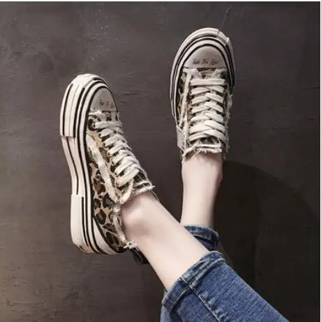 Shoes Trend Canvas Shoes Female Sponge Cake Thick-soled vulcanized Shoes Net red with Casual Retro Shoes Student Sports Shoes - Цвет: Shoes