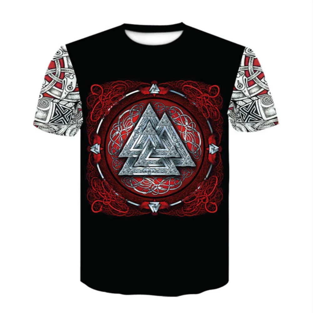 

Knight 3D printing O-neck T-shirt men's fashion casual breathable short-sleeved T-shirt streetwear Harajuku T-shirt top