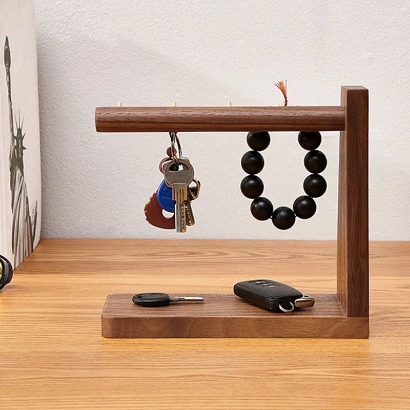 

Key Holder Jewelry Storage Display Stand Solid Wood Key Holder Key Holder Black Walnut Storage Artifact