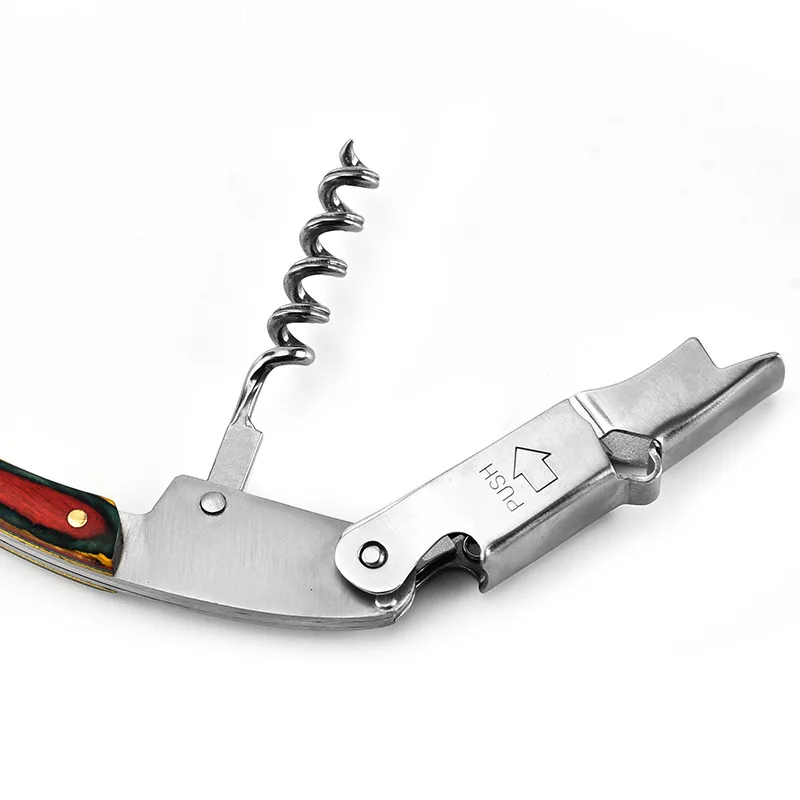 Multifunctional Portable Stainless Steel Wine Corkscrew Hippocampus Opener with Professional Spiral Kitchen Tools | Дом и сад