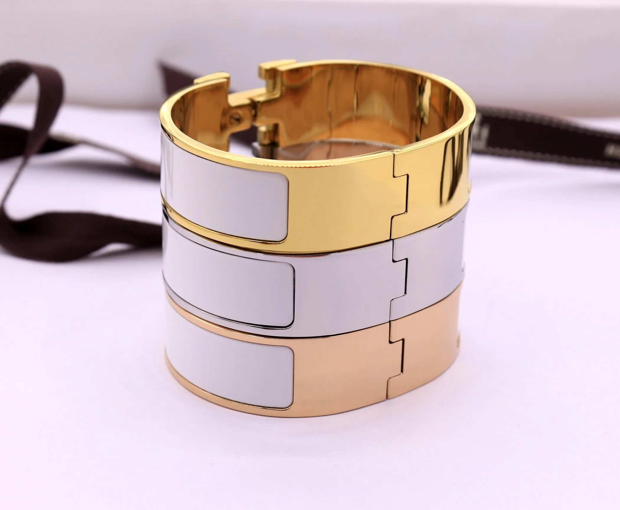 silver with white 12 мм, 18 мм, 33 мм, горячая Распродажа, классические браслеты с цифрами и буквами H, мужские и женские браслеты с покрытием H - Окраска металла: silver with white