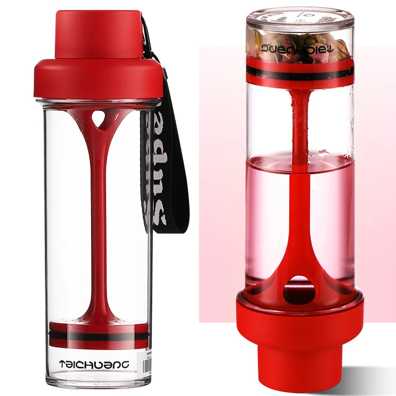 400 мл Новое поступление 4 цвета пластиковый стеклянный длинный фильтр лимонный