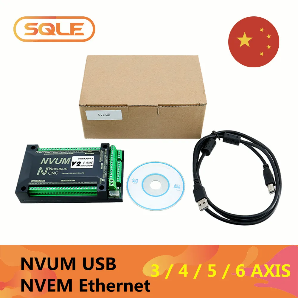 

NVUM NVEM Mach3 USB Ethernet карта 200 кГц ЧПУ Маршрутизатор 3 4 5 6 осей карта управления движением для DIY гравировального станка