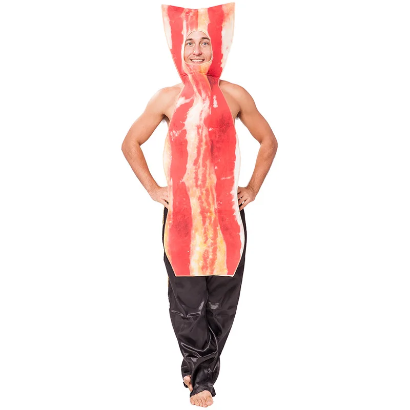 Halloween Stage Acting Ham Jumpsuits Props Meat Food Cosplay Party Apron Costume