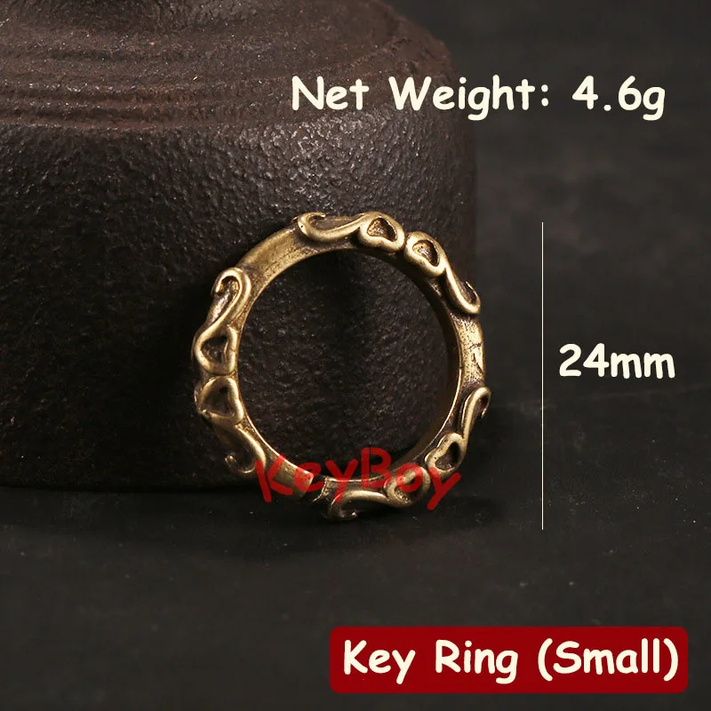 Латунный брелок для ключей ручной работы с рисунком сердца винтажное медное