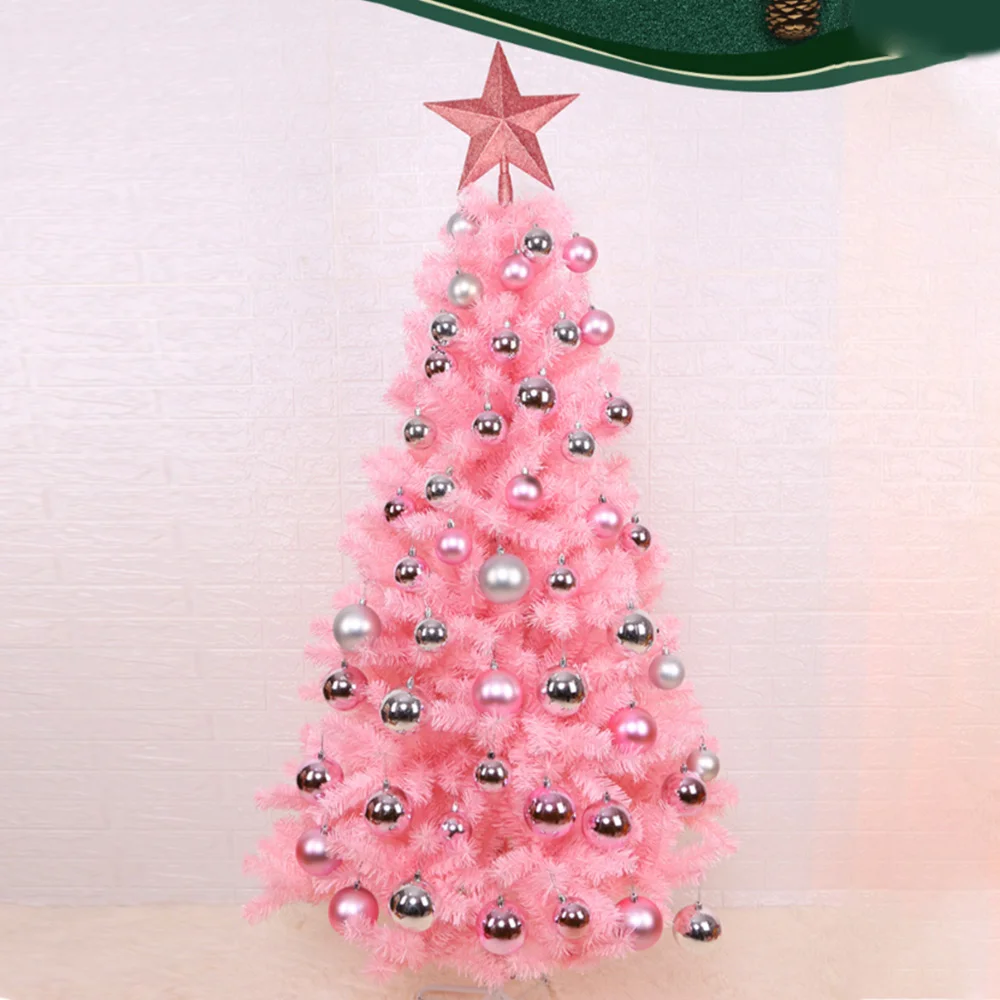 60 см Настольная мини розовая искусственная Рождественская елка с 24 блестящими
