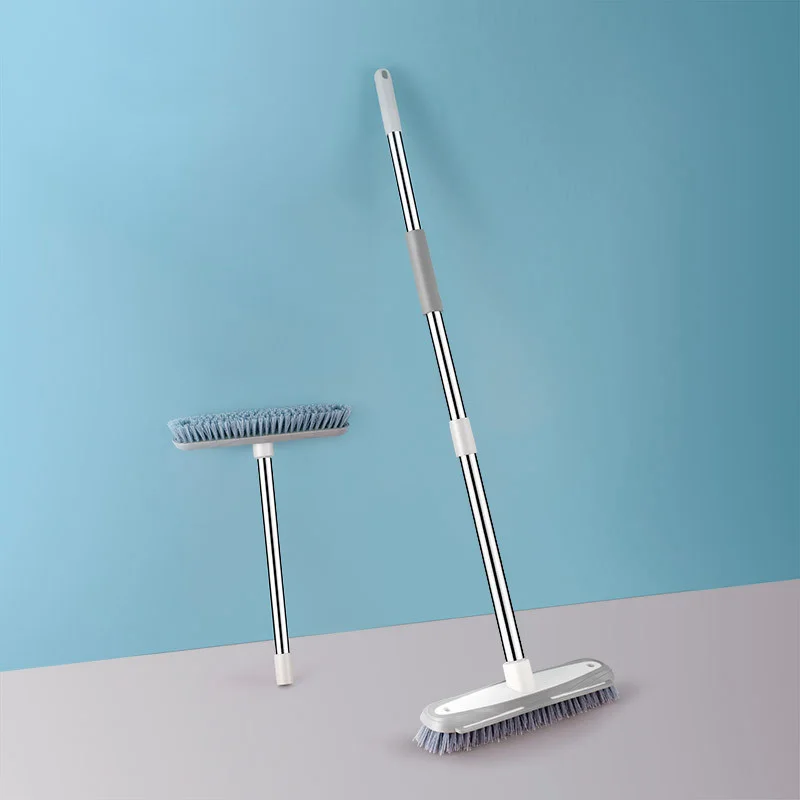 

Щетка для чистки ванной комнаты с длинной ручкой короткие стержни жесткие щетинки настенный пол многофункциональный настенный бытовой инс...