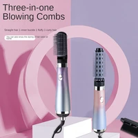 3 in 1 electric ionic hair dryer brush hot air brush styler volumizer blow dryer hair straightener comb hair curler hairstlying