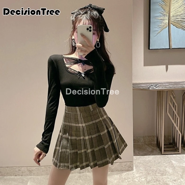 2021 jk школьная форма клетчатые юбки для девочек с высокой талией плиссированные