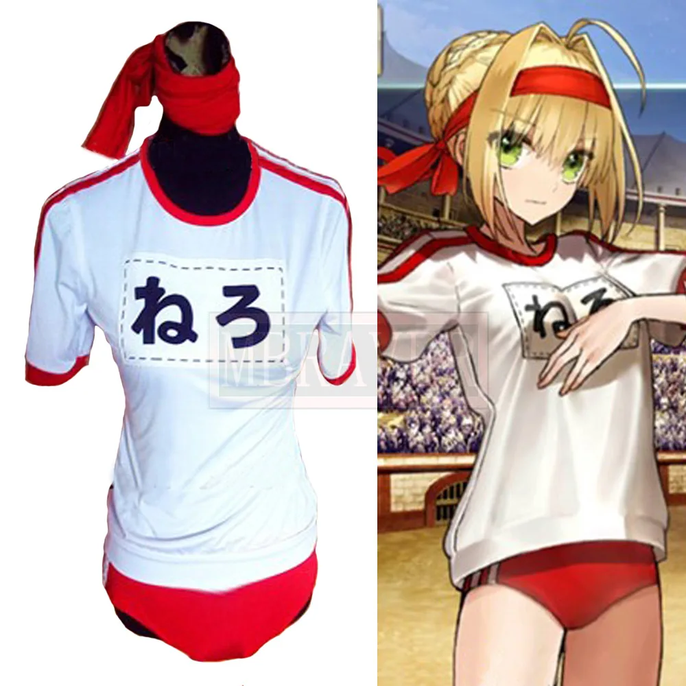 

Fate/Grand Order FGO Fate Extella Saber Nero Gym Suit Cosplay Costume Halloween Christmas Party Uniform Costom Made