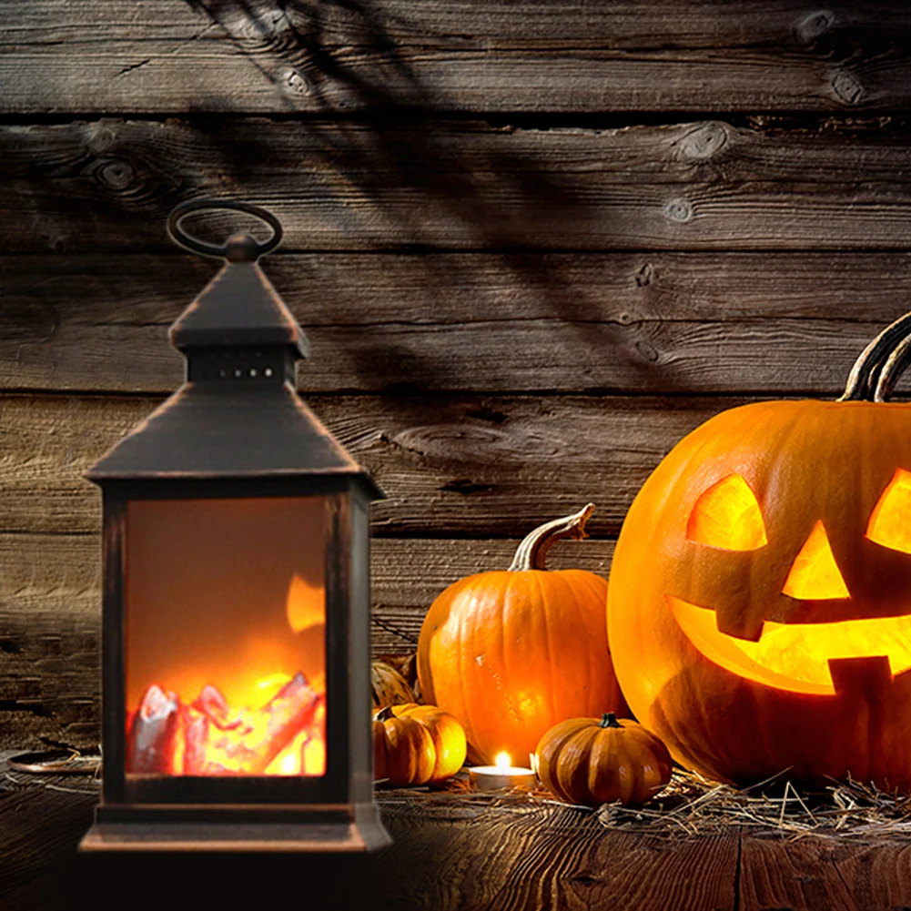 Хэллоуин лампа для камина орнамент Портативный масляная ретро вечерние