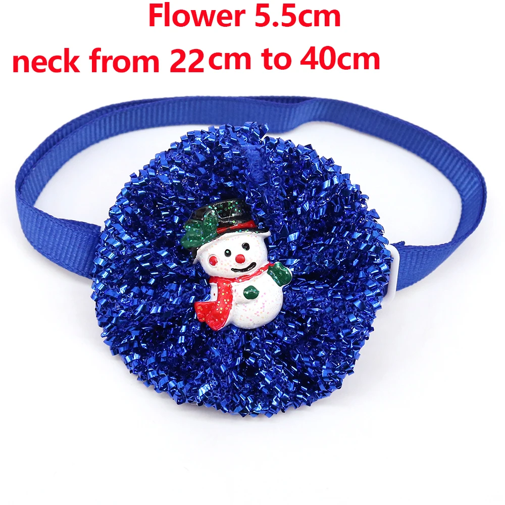 60PCS Christmas Shining Dog Bow Ties Adjustable Pet Bowties for Small-Middle Dog Grooming Accessories Pet Supplies