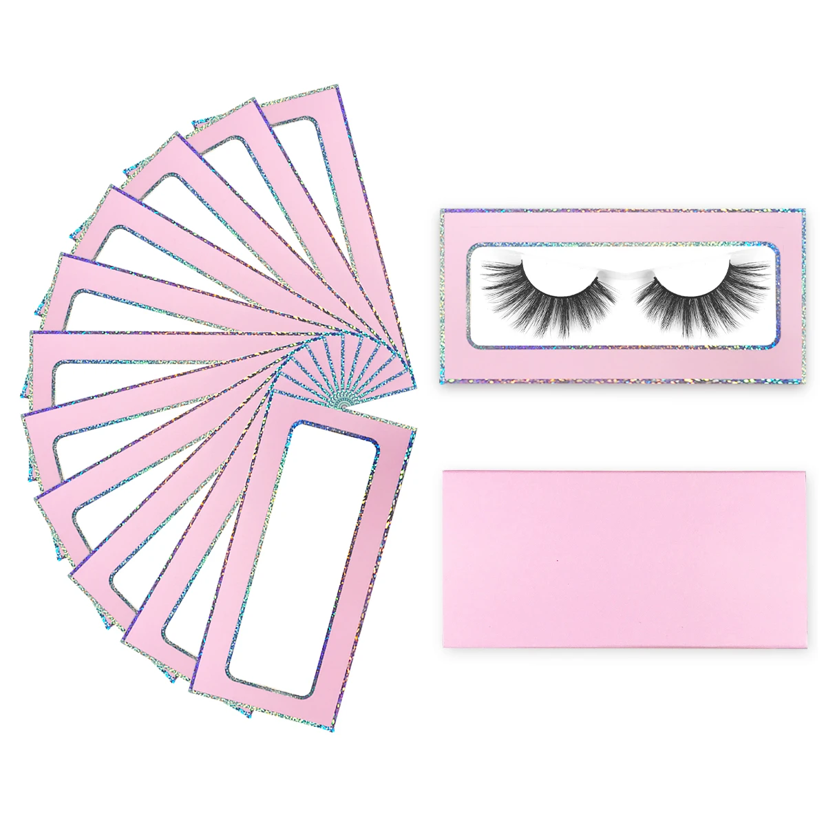 

Lash Boxes Packaging 25mm Eyelash Packaging Without Tray Custom Own Logo Mink Lashes Pack Wholesale Eyelash Packaging Boxes Case