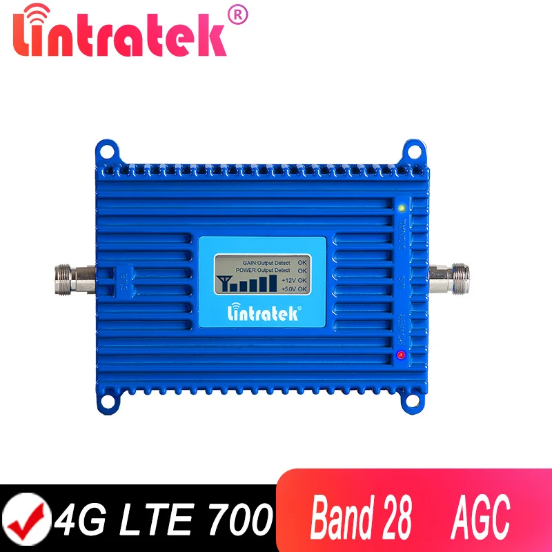 Усилитель сигнала Интернета Lintratek Band 28 700 МГц ретранслятор B28 4G для сотового телефона LTE AGC сетевой усилитель