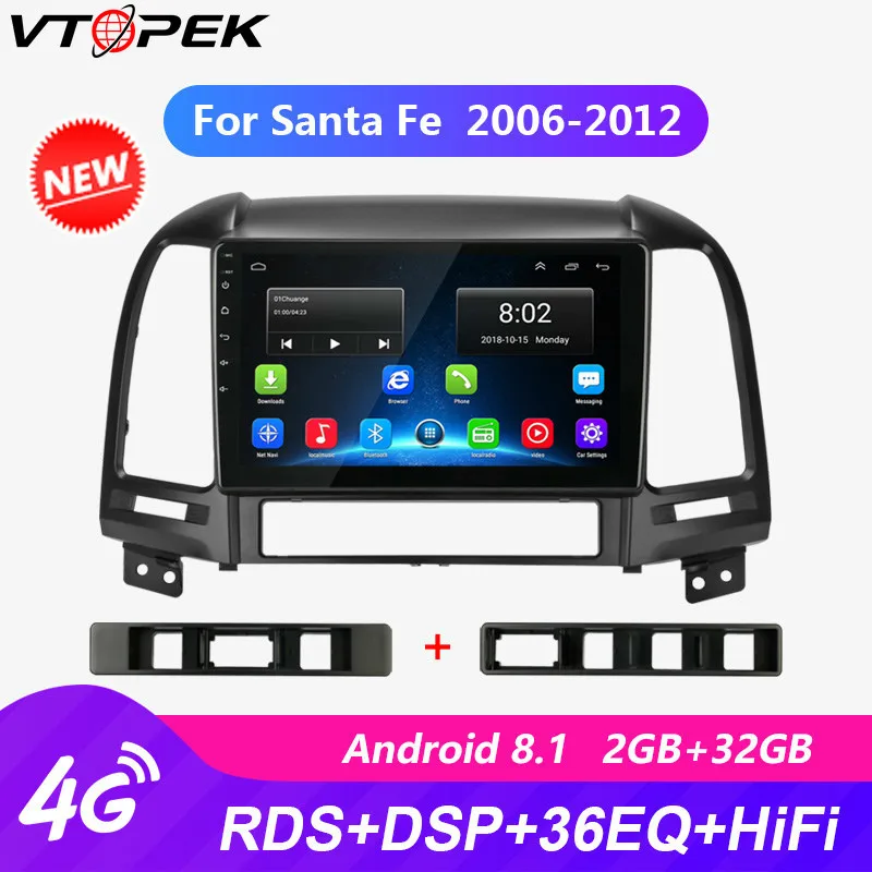 Vtopek 9 &quotRDS 4G Wifi Android Авторадио автомобильное радио 2 Din сенсорный экран GPS зеркало