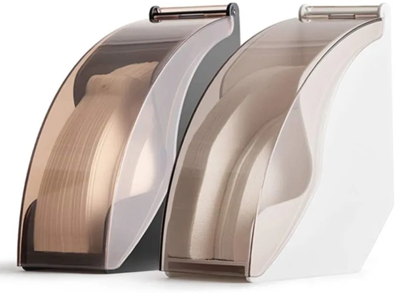 

Coffee Filter Paper Holder with Cover Storage Rack Decorative Cone Coffee Filter Container Dustproof Acrylic Rack Shelf Storage