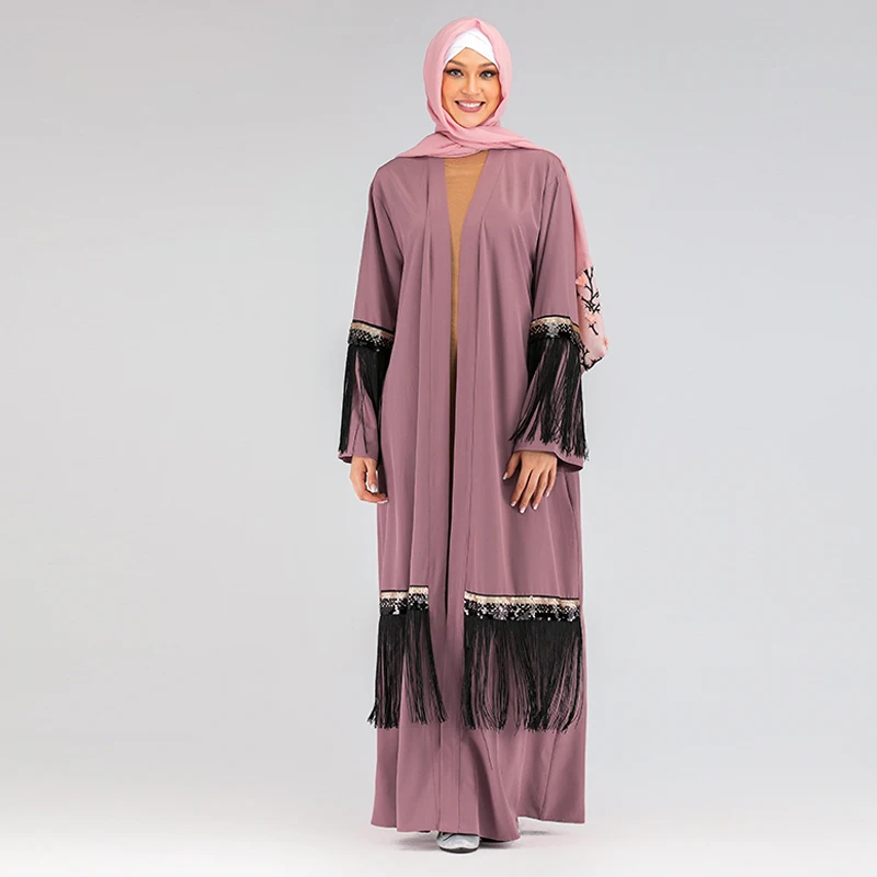 Женское кимоно с пайетками Дубай хиджаб мусульманское платье турецкие платья