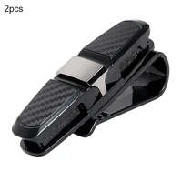2pcs practical car sunglasse holder with credit card clips lightweight 180 degrees rotation sunglasse holder