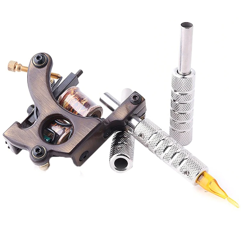 

1PC Silver Self-Lock Tattoo Grip Aluminum Alloy Tattoo Machine Supply Handle Grips Tube Back Tube