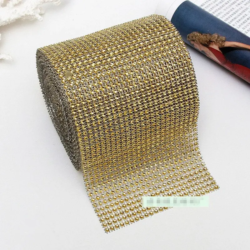 1 ярд 12 см * 90 Обёрточная бумага ленты с кристаллами фатиновой юбкой в виде