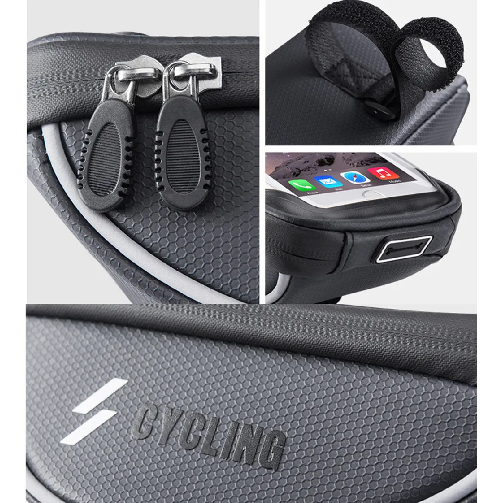 

Bicycle Bags Mobile Phone Stand Bag Cycling Riding Equipment Universal Touch Screen Front Handle Mountain Bike Accessories 0104