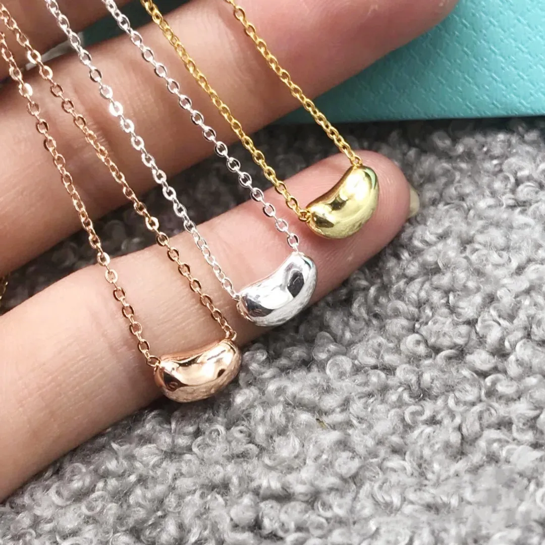 

S925 sterling silver women's bean necklace, classic and fashionable Style, original 1:1, holiday gift
