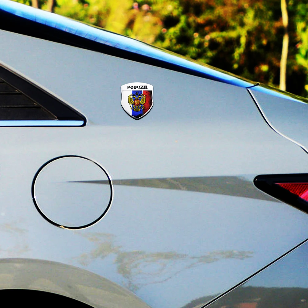 3D алюминиевый значок с российским национальным флагом логотип наклейка на