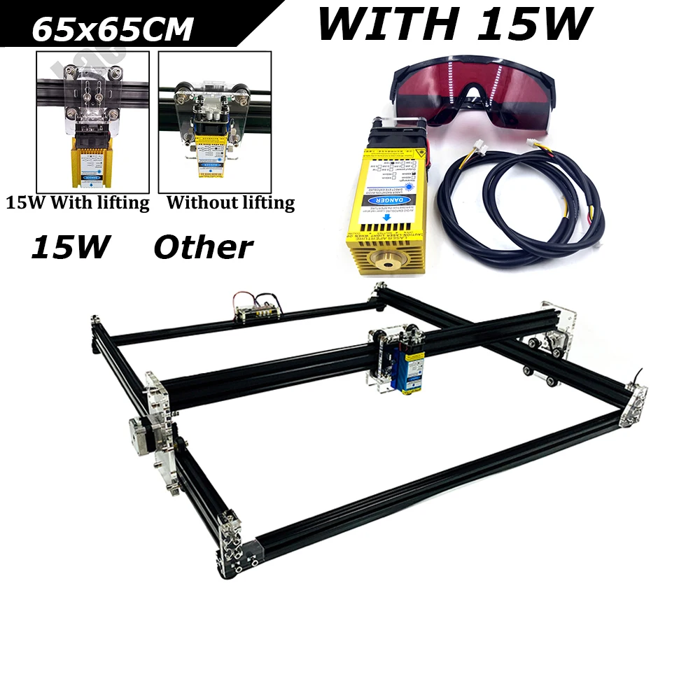 DIY15W CNC cortador láser grabado/cortador para grabado de metal enrutador máquina cortadora madera imagen Printerr|Фрезы по дереву| |
