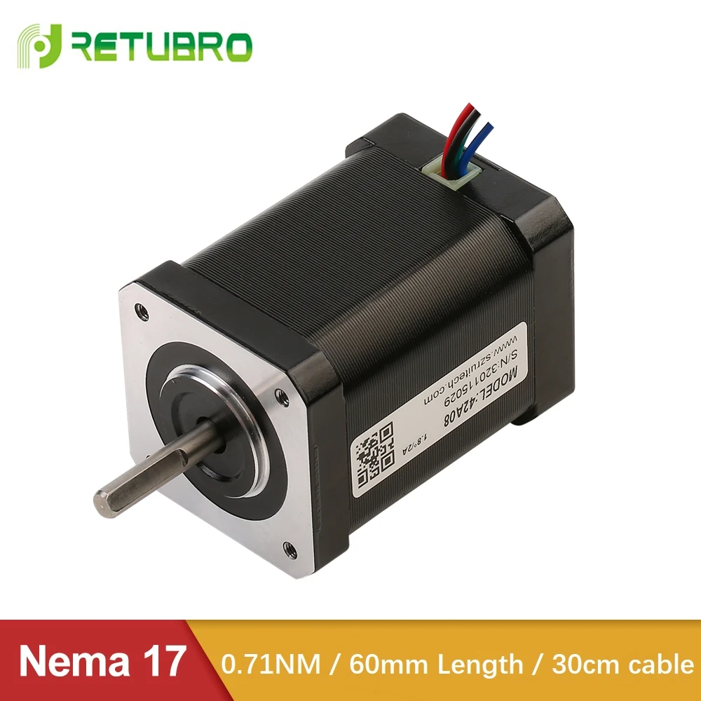 Шаговый двигатель Nema 17 71 Ncm 60 мм Длина корпуса гибридная петля с открытым контуром