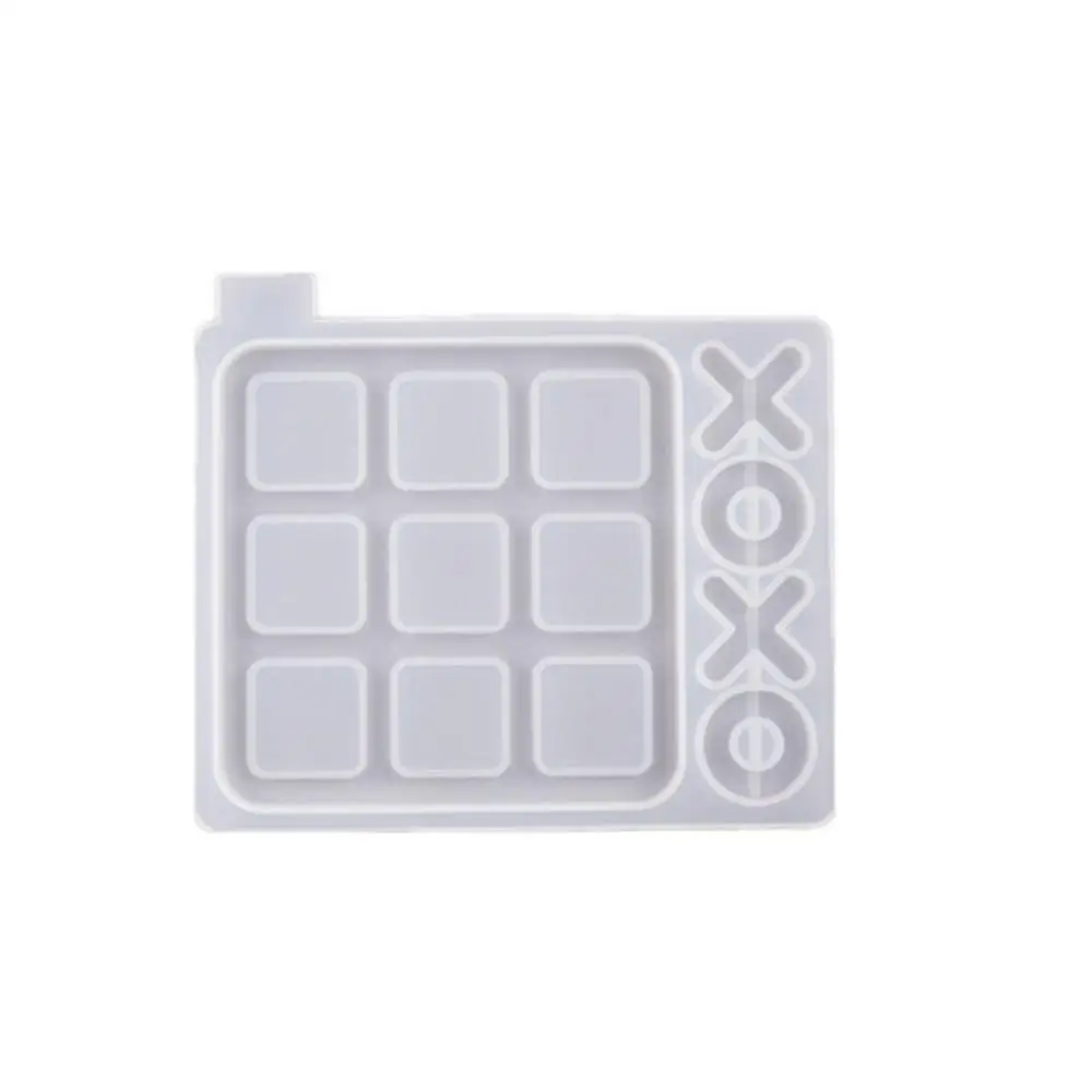 

Handmade Tic Tac Toe Game with Board Resin Mold Classic Crafts Casting Board Toss Resin Game Game Art Mold Tic Tac Fun B7R3