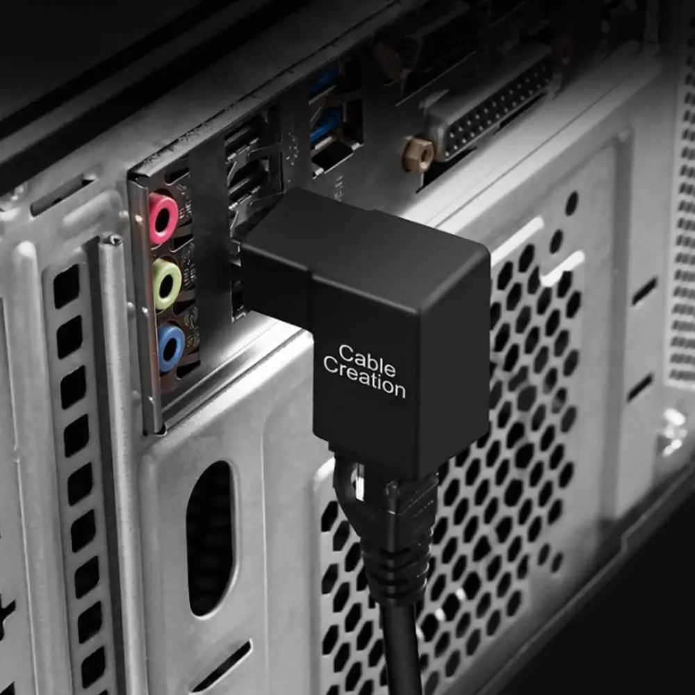 Ethernet адаптер 90 градусов и 270 RJ45/8P8C мама к папа Cat5e/Cat6 Up Угол | Компьютеры офис