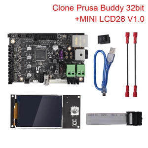 Плата управления Clone Prusa MINI Buddy, встроенный драйвер TMC2209 + мини LCD28 V1.0 + переключатель, детали для 3D-принтера, мини-принтер