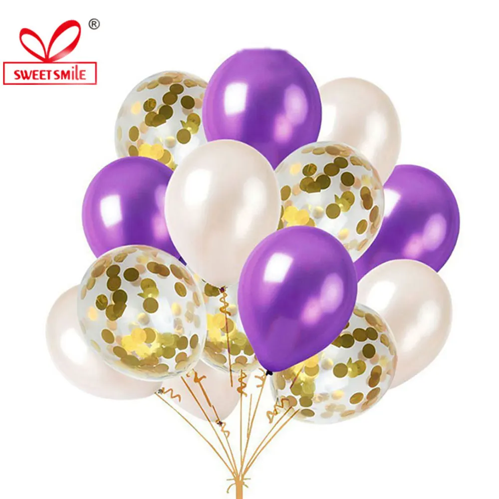 12inch Confetti Latex Balloons Mariage Anniversaire Ballon Happy Brithday Decorations Helium Air Ball Wedding Party Supplies | Дом и сад