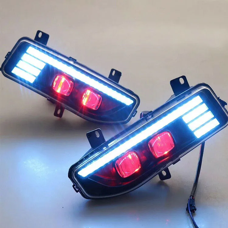 

LED DRL Daytime Running Lights Fog Lights with Dynamic Turn Signal Lamp for Nissan Rogue X-Trail 2017-2020 Sentra 2020