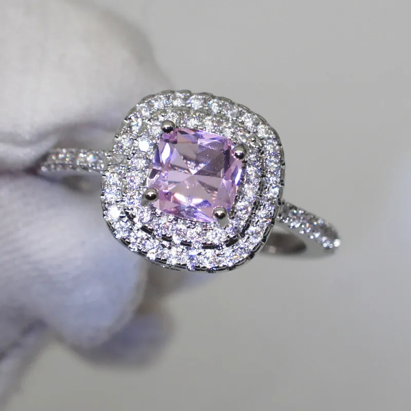 

Women's S925 Silver AAA Zircon Ring Engagement Wedding Gift Jewelry Ring Wholesale