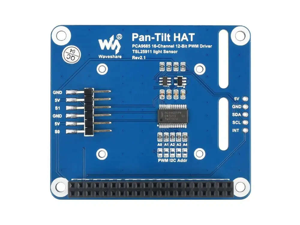 Панорамная наклонная плата Raspberry Pi расширения PTZ с двумя степенями свободы