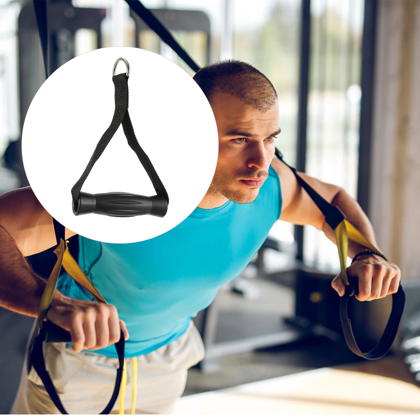 

1Pc Lightweight Practical Resistance Band Pull Handle Fitness Cable Handle for Man