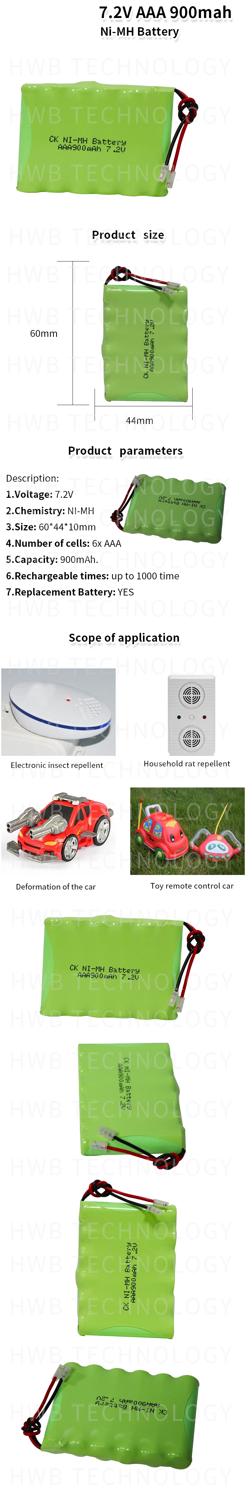 MasterFire Новинка 7,2 V AAA 800mAh Ni-MH аккумулятор аккумуляторные батареи