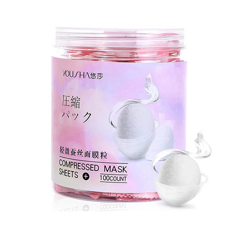 100 сжатая маска для лица одноразовая увлажняющая листовая бумажная | Красота и