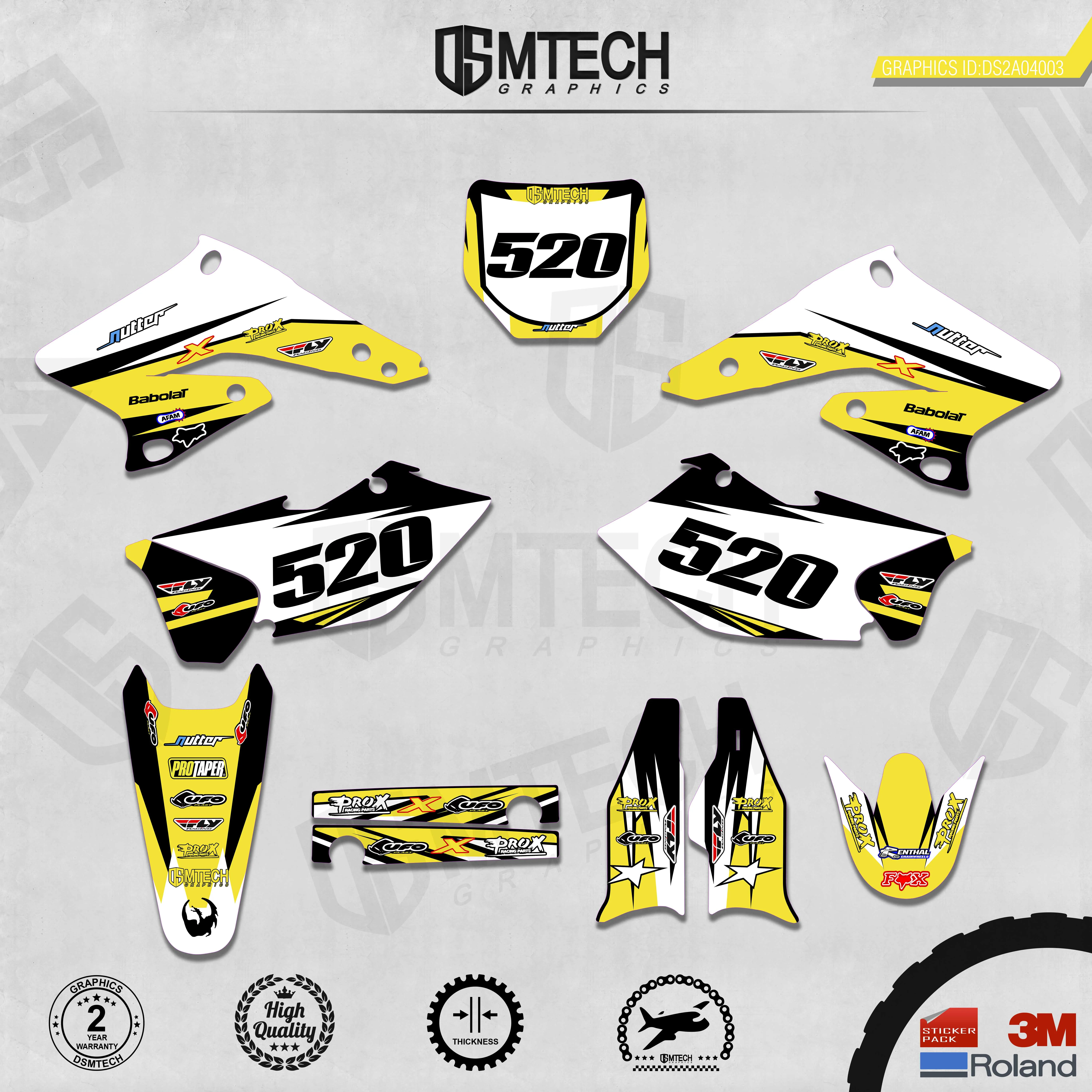 DSMTECH Customized Team Graphics Backgrounds Decals 3M Custom Stickers For 2004-2006 RMZ250  003