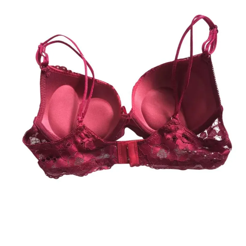 

Bra Set Sexy Lace Women Underwear Deep V Push Up Intimates Lingerie 2 Hook And Eye Bra & Brief Sets