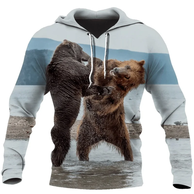 

Fashion bear 3D printing male / female animal Hoodie Harajuku fashion Hoodie autumn casual Hoodie