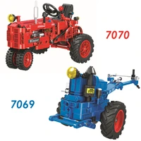 meoa classic city cropper tractor sets building blocks 2 styles hand tractor and auto tractor bricks educational toys kids gifts