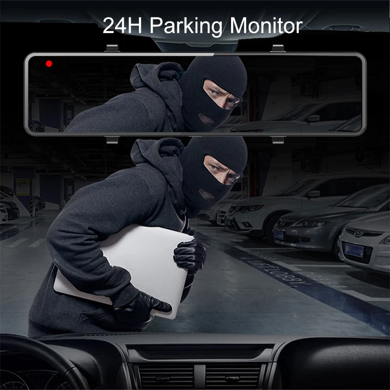 Anfilite 12 дюймов зеркало заднего вида Автомобильный видеорегистратор Камера 4G WiFi