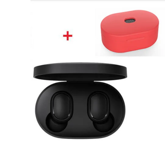 ear add case red Xiaomi Redmi Airdots TWS Bluetooth наушники стерео бас Bluetooth 5,0 Eeadphones с микрофоном свободные Наушники управление AI - Цвет: ear add case red
