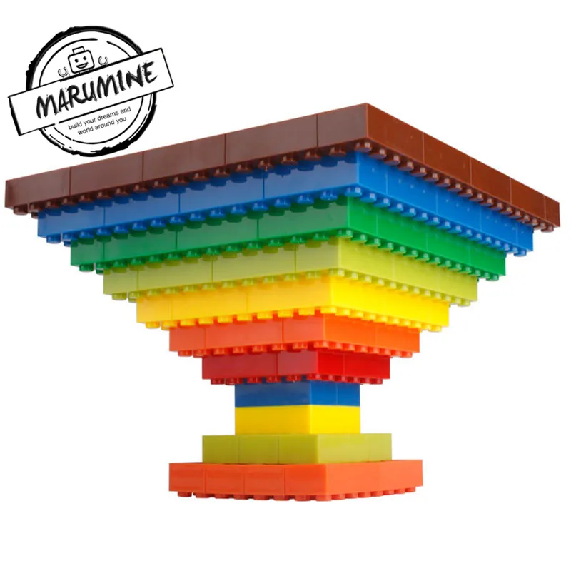 MARUMINE 1000 шт Строительные Кирпичи совместимы с Decool Enlighten Blocks Pixel Cube опорная пластина модель игрушки для детей подарок
