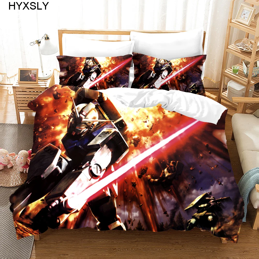 

Kids Anime GUNDAM Bedding Set Cartoon 3d Duvet Cover Set Comforter Bed Linen Twin Queen King Single Size Dropshipping Gift Boys