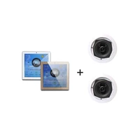 2 CH 25W Android Bluetooth WIFI Home Audio PA Background Music System Wall Mounted Amplifier with 2 Pcs Coaxial Ceiling Speakers